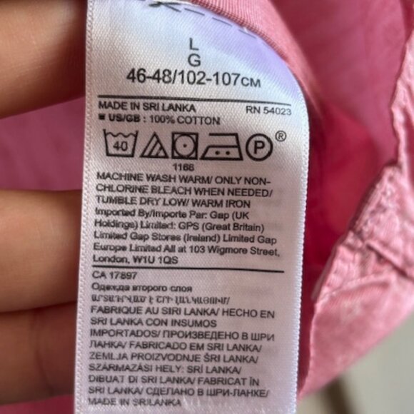 Banana Republic Shirt Mens Large L Pink Luxe Poplin Slim Fit Short Sleeve Office - Picture 7 of 8